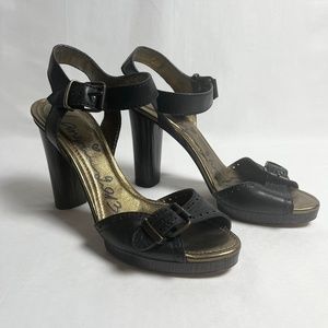 Lanvin Black Buckle Heels